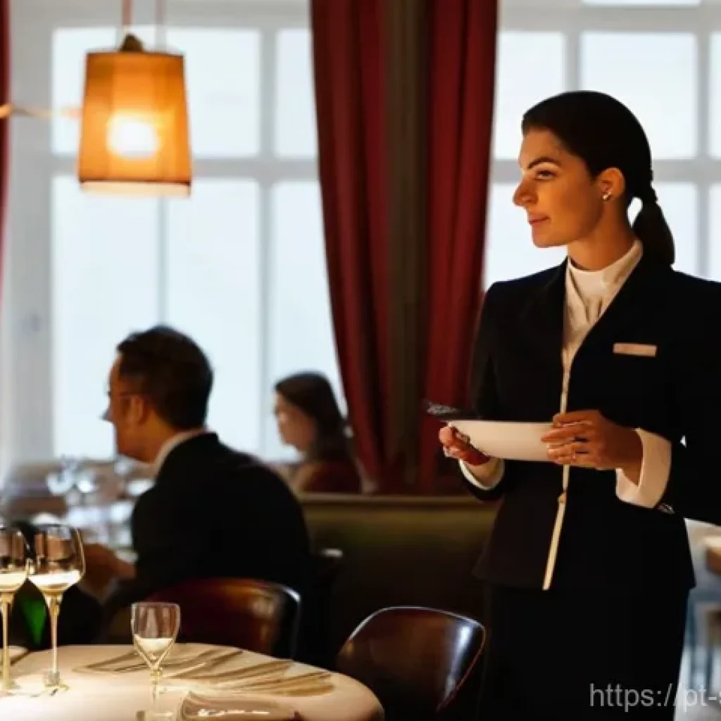소믈리에 취업 성공 사례 - **Prompt:** "A Portuguese female sommelier, elegantly dressed in a classic, professional uniform, st...