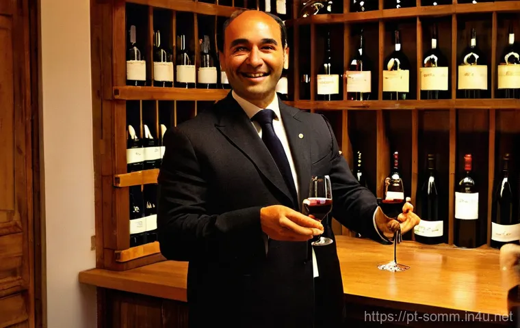 소믈리에의 커뮤니케이션 스킬 - **Prompt 2: Passionate Wine Storytelling in a Portuguese Winery**
    "A vibrant, engaging medium sh...