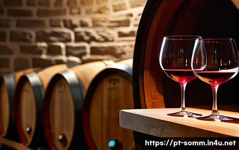 와인 테이스팅 노트 작성법 - A close-up scene of a sophisticated wine tasting setting in a modern Portuguese wine cellar, featuri...
