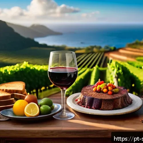 와인 페어링 메뉴 구성 팁 - A cozy Brazilian dining table set for a harmonized wine dinner, featuring a variety of traditional d...