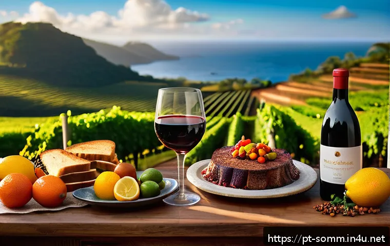 와인 페어링 메뉴 구성 팁 - A cozy Brazilian dining table set for a harmonized wine dinner, featuring a variety of traditional d...